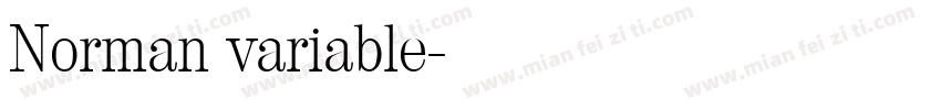 Norman variable字体转换